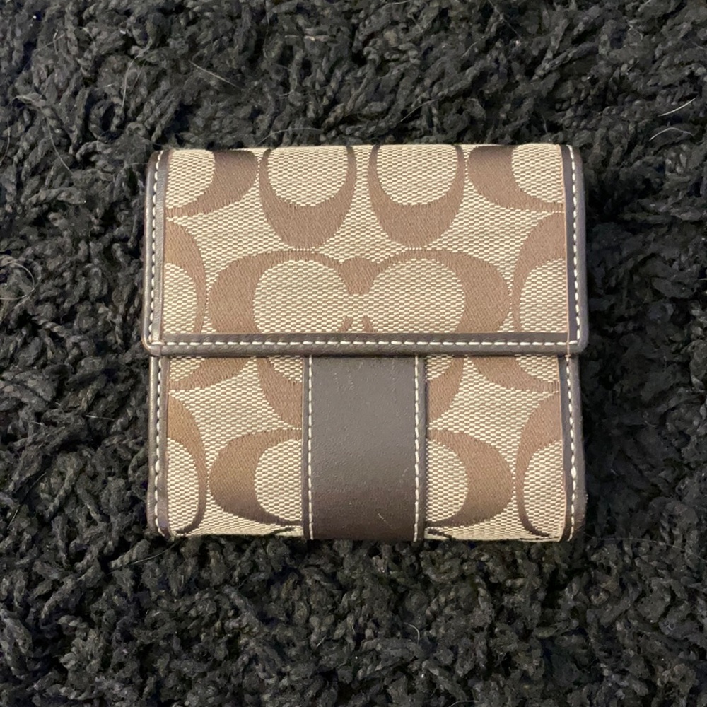 Brown & Black Coach Wallet
